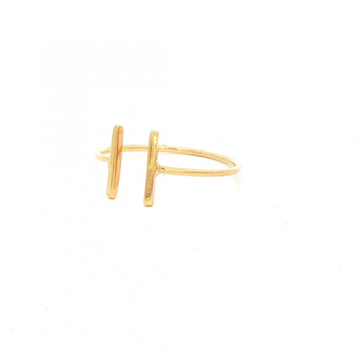 18ct Yellow Gold Bar Style Ring