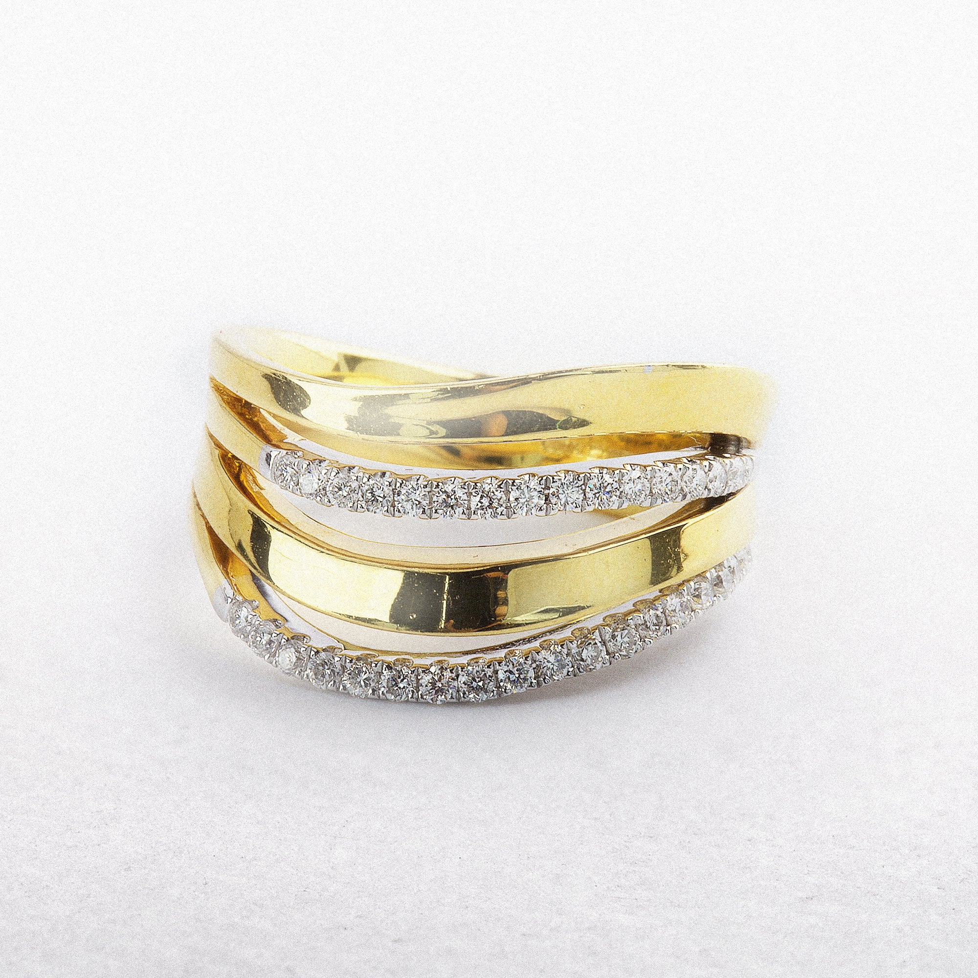 18ct Yellow Gold Diamond Set Dress Ring
