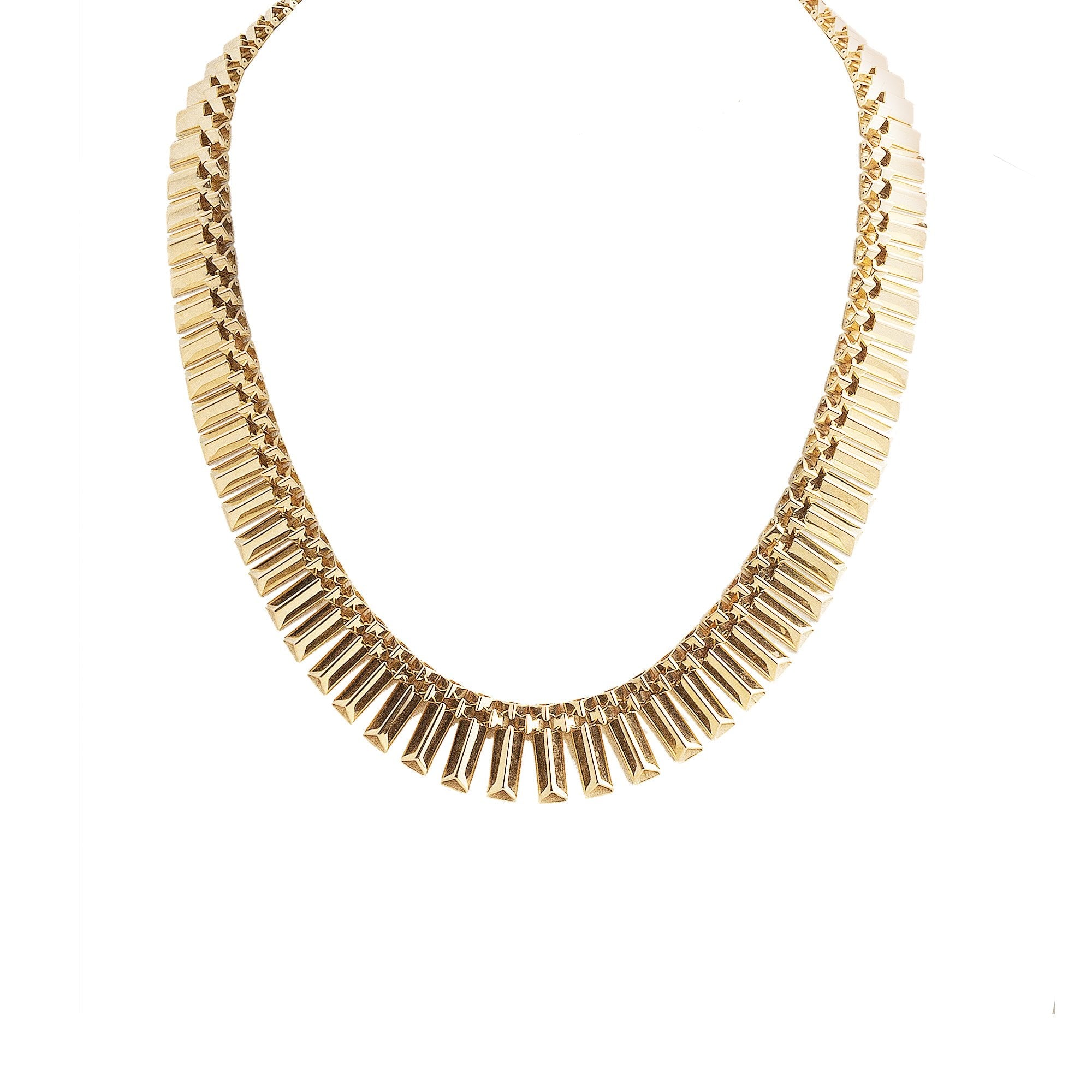 18ct Yellow Gold Flange Cleopatra Necklet 79.2g