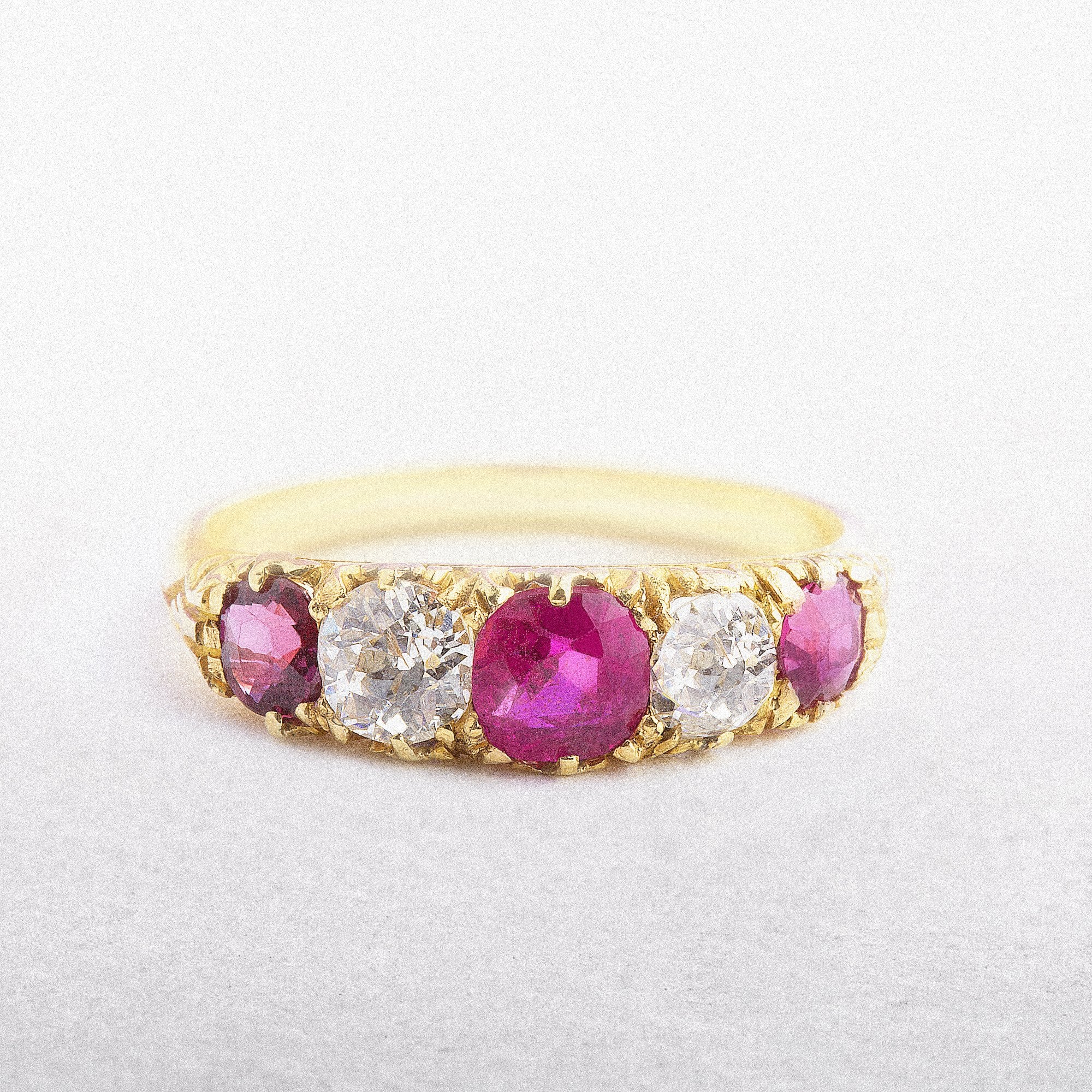 18ct Yellow Gold Ruby and Diamond Ring