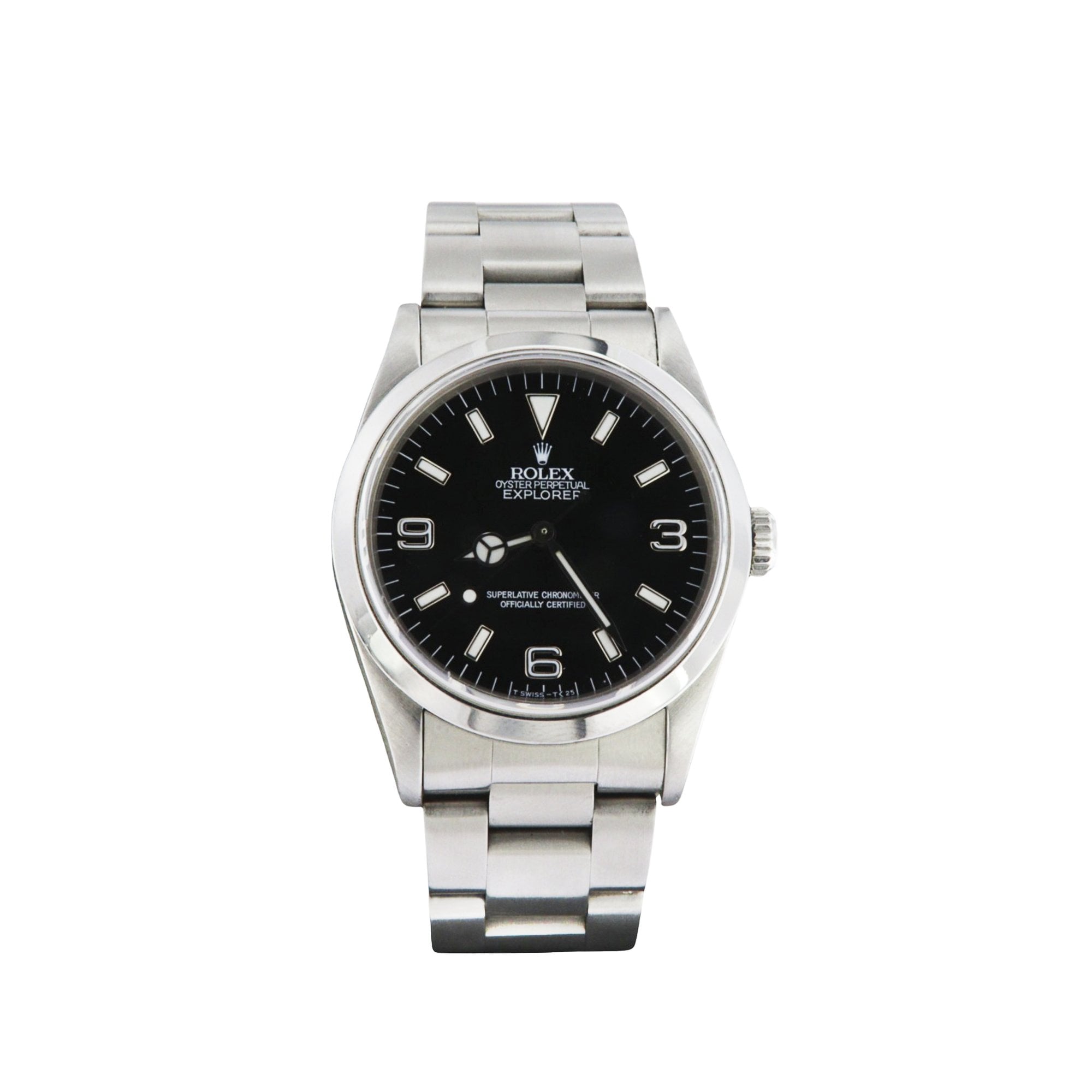 1991 Gents 36mm Rolex Explorer Oyster Steel with Black Dial on Oyster Bracelet