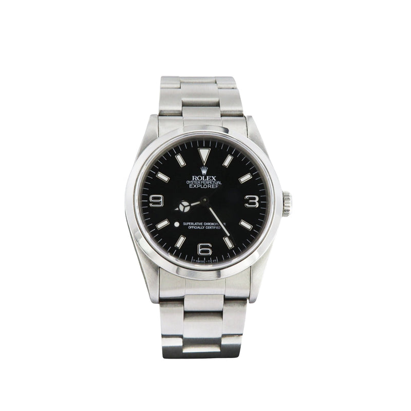 1991 Gents 36mm Rolex Explorer Oyster Steel with Black Dial on Oyster Bracelet