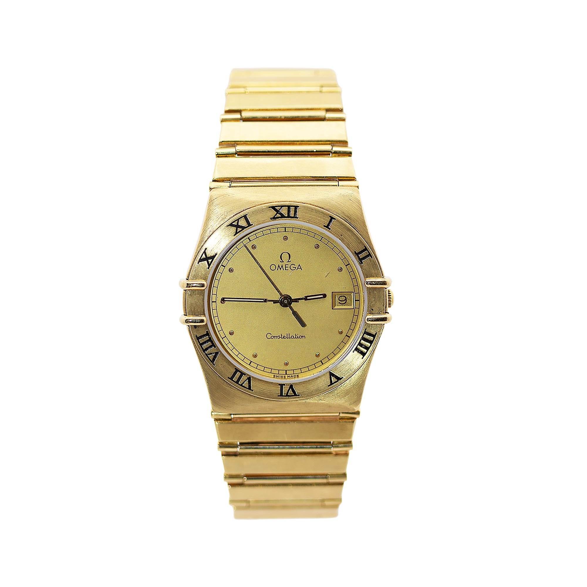 1991 Gents Quartz Omega Constellation Champaign Dial on Bracelet in 18ct Yellow Gold