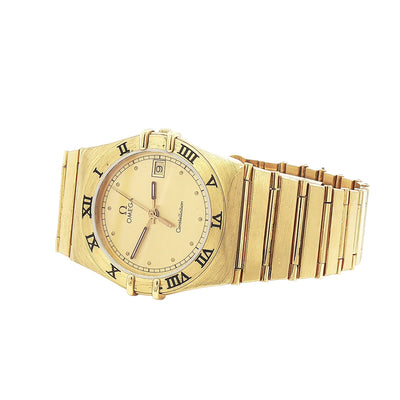 1991 Gents Quartz Omega Constellation Champaign Dial on Bracelet in 18ct Yellow Gold