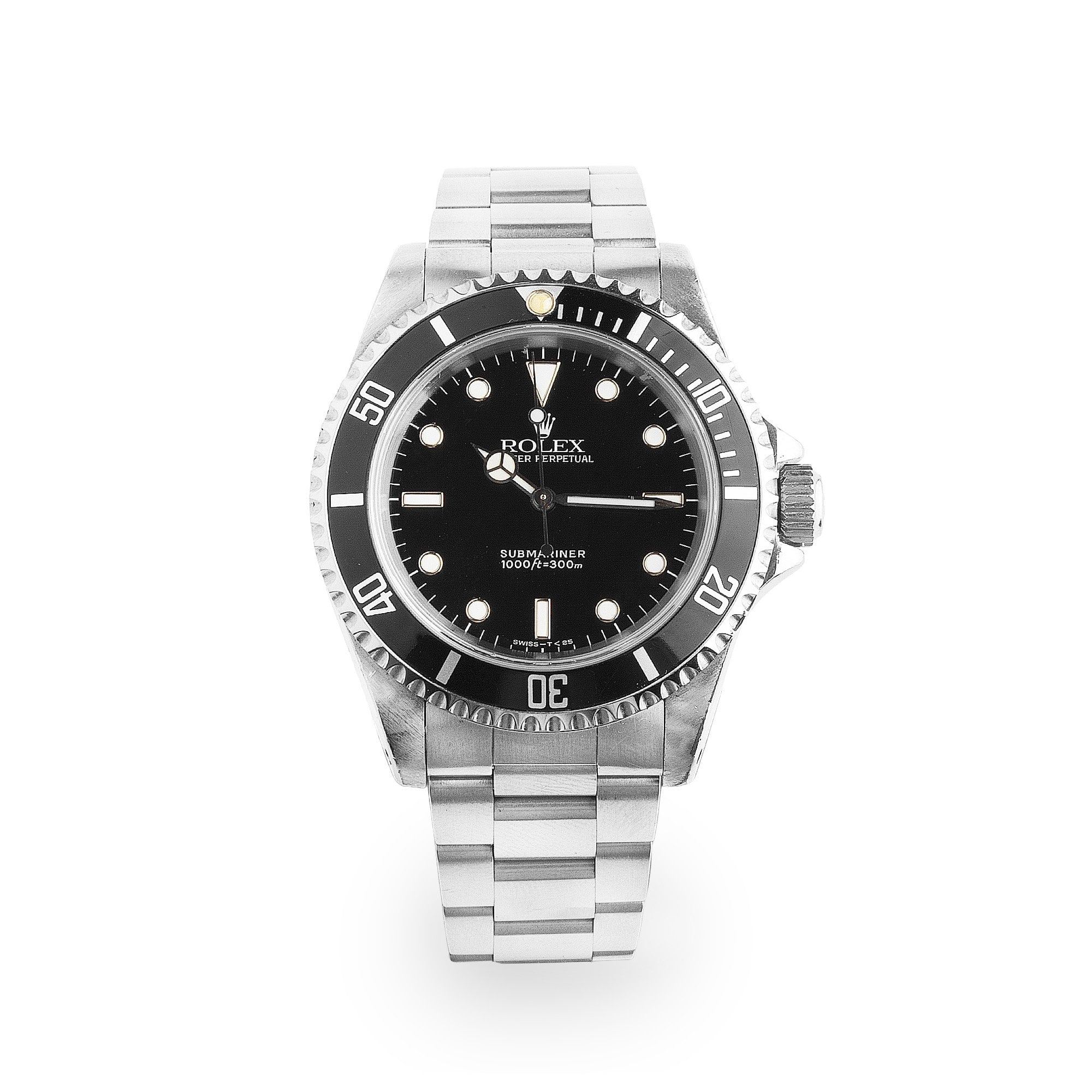 1993 Gents 40mm Rolex Submariner With Black Dial NoDate Stainless Style Oyster Bracelet