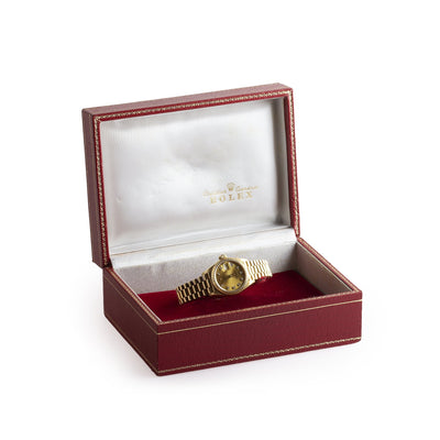 1993 Ladies 18ct Yellow Gold Rolex Datejust with Diamond Dial on Jubilee Bracelet