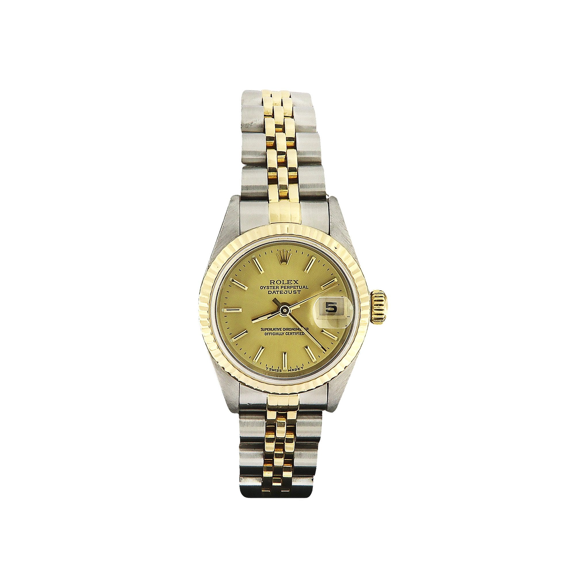 1999 Ladies Two Tone Rolex DateJust Champaign Dial on Jubliee Bracelet