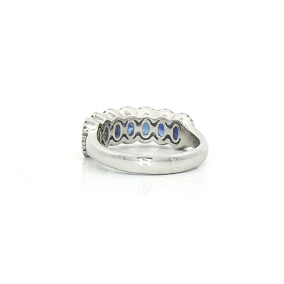 2.06ct Sapphire & Natural Diamond 0.23ct in 18ct White Gold
