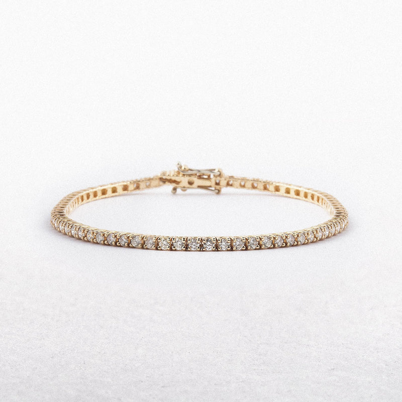 2.44ct FVS Natural Diamond Line Bracelet 18ct Rose Gold