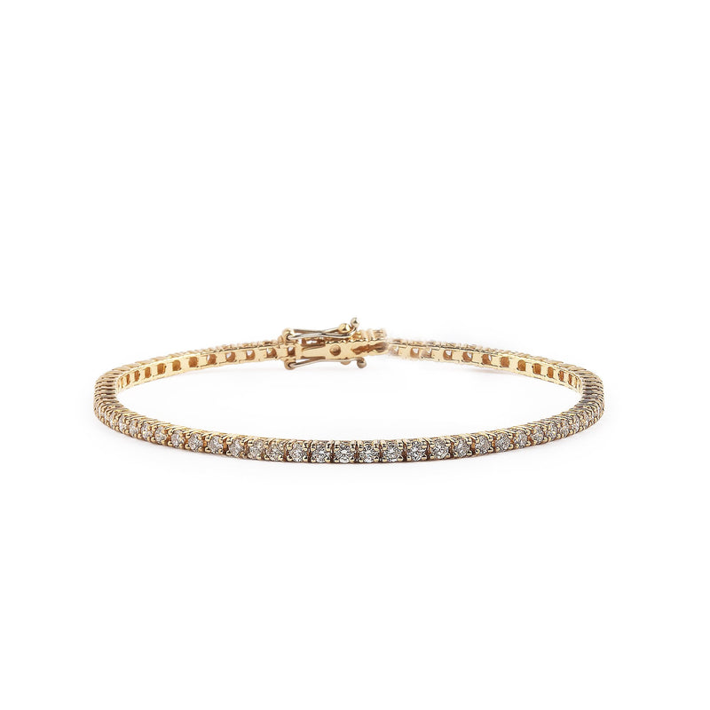 2.44ct Fvs Natural Diamond Line Bracelet In 18ct Rose Gold