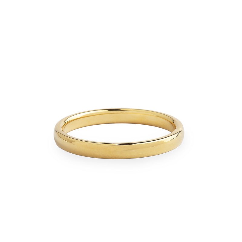 2.5mm Ladies Plain Wedding Band In 18ct Yellow Gold