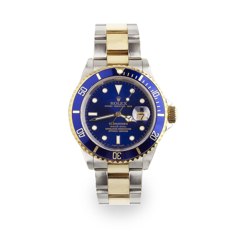 2004 Gents Two Tone Rolex Submariner Blue Dial & Bezel Oyster Perpetual Bracelet