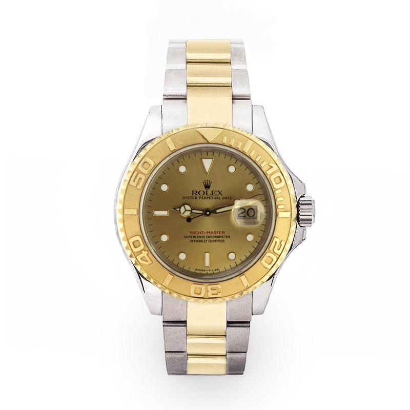 2005 Gents Two Tone Rolex Yacht Master Oyster Perpetual Datejust With Gold Dial & Stainless Steel