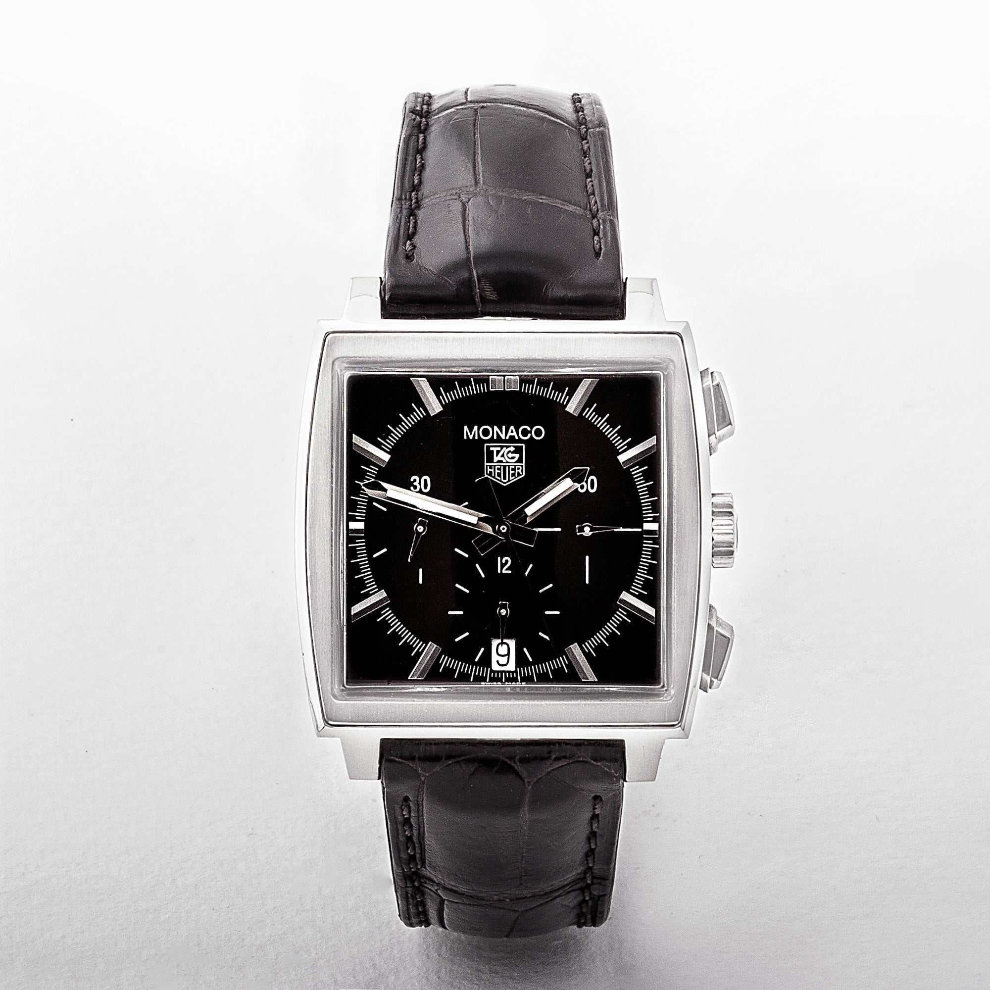 2009 Gents Tag Heuer Python Chronograph Square Dial 38mm Watch