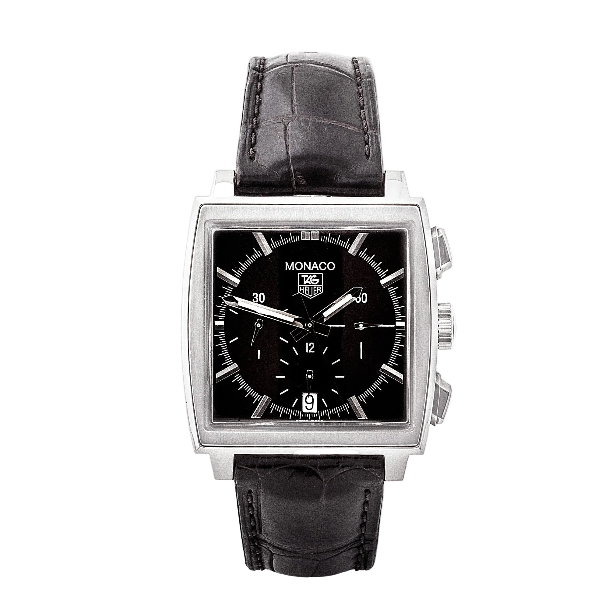 2009 Gents Tag Heuer Python Chronograph Square Dial 38mm Watch