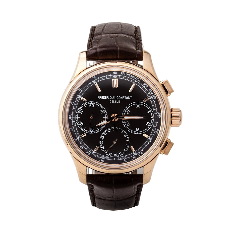 2020 Frederique Constant Flyback Chronograph Watch in 18ct Rose Gold