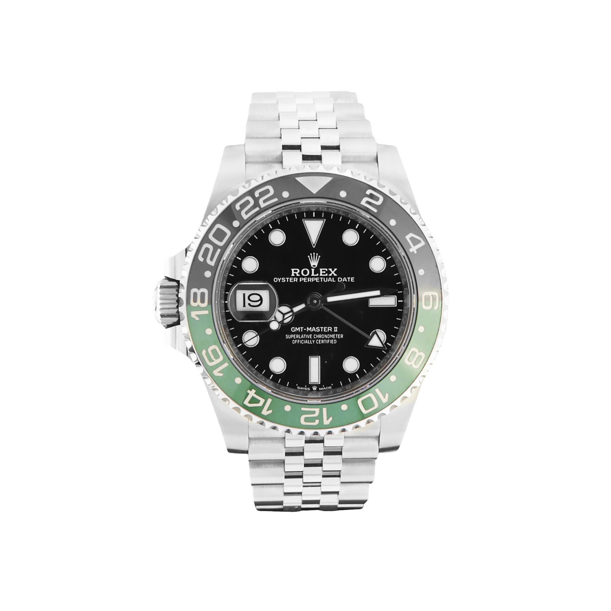 2025 Gents 40mm Rolex ''Sprite'' Datejust Black Dial on Stainless Steel Bracelet