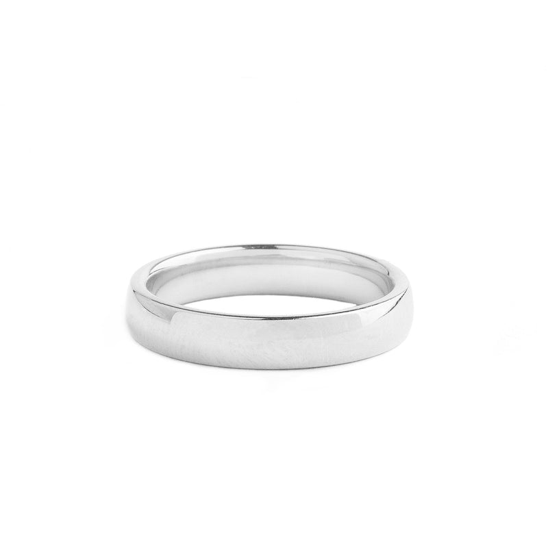 3.5m Ladies Plain Wedding Band In 18ct White Gold