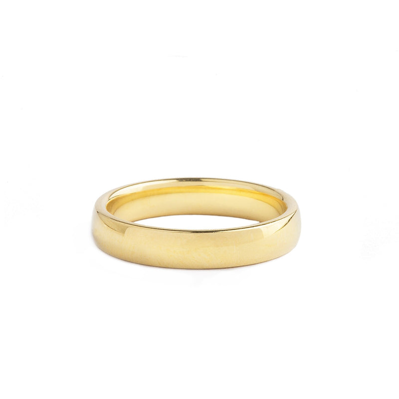 3.5mm Ladies Plain Wedding Band In 18ct Yellow Gold