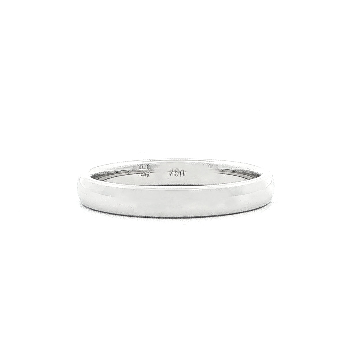 3mm Ladies Plain Wedding Band In 18ct White Gold