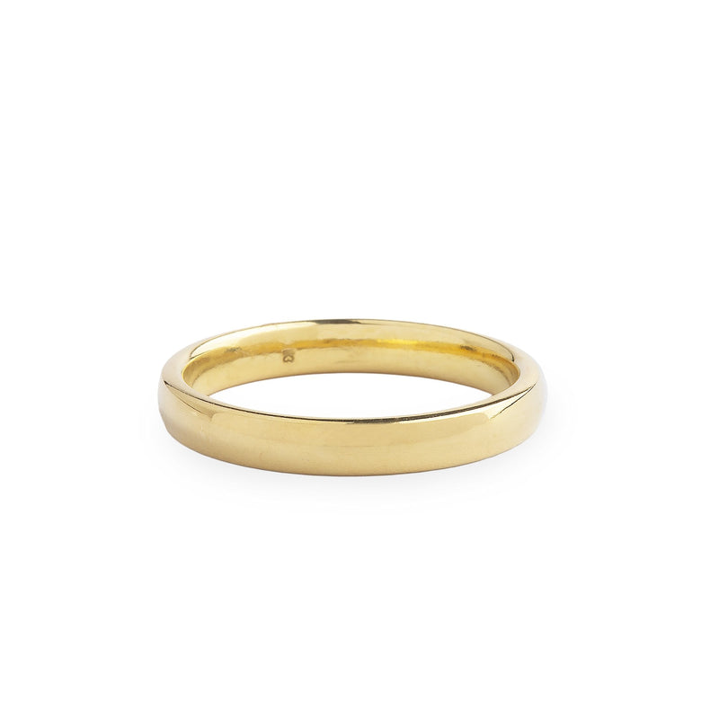 3mm Ladies Classic Plain Wedding Band In 18ct Yellow Gold