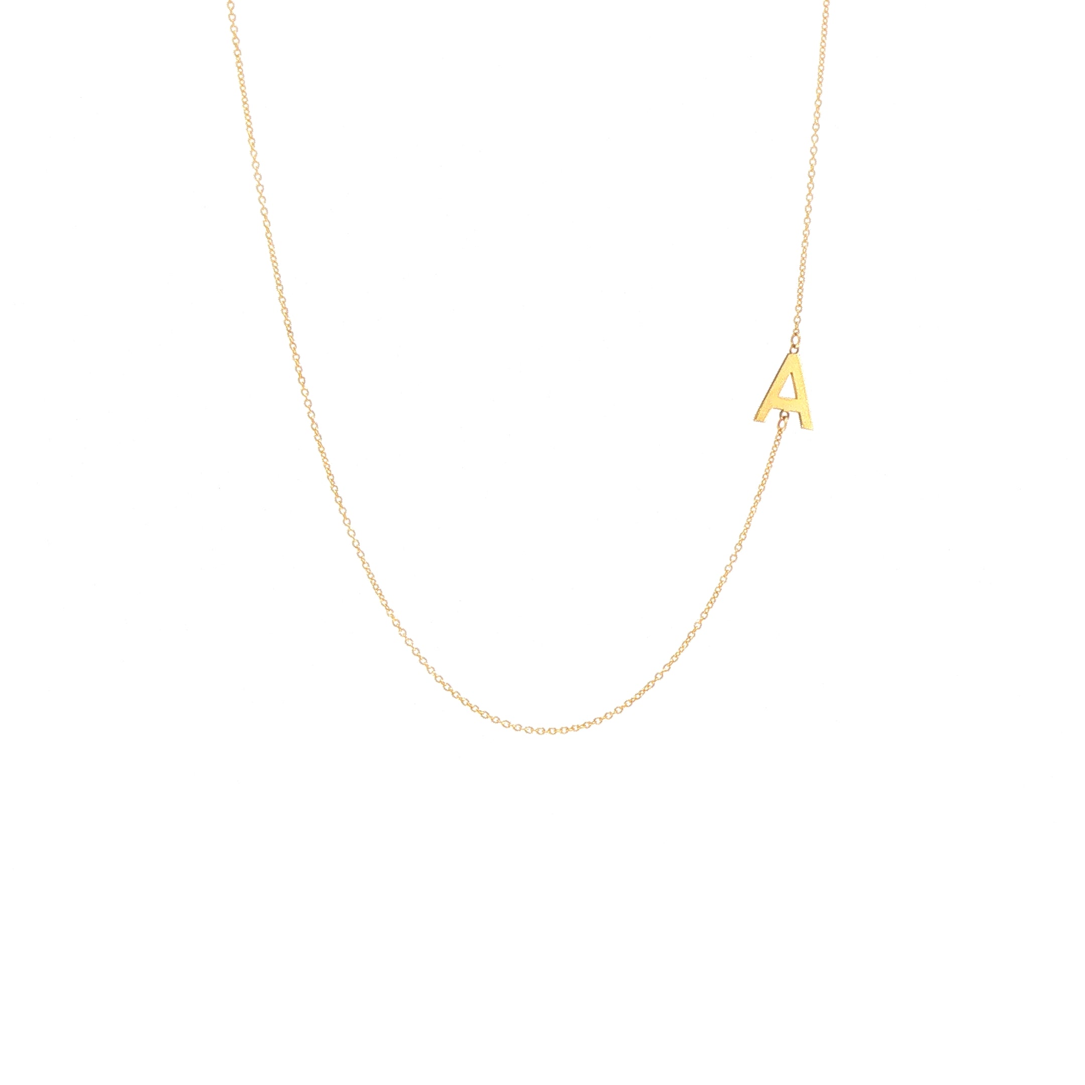 Delicate Initial ''A'' Pendant in 18ct Yellow Gold