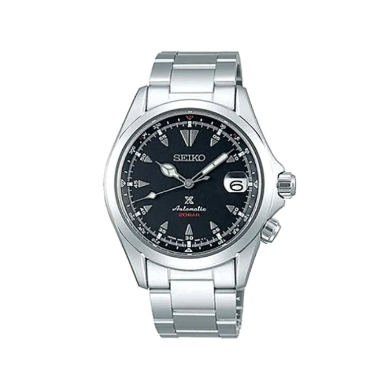 Seiko Gents Automatic Alpinist Black Dial on Stainless Steel Bracelet