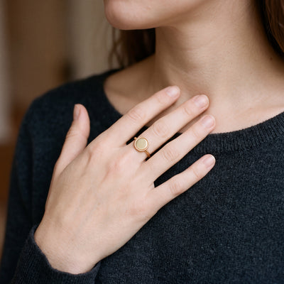 9ct Yellow Gold Disc Ring