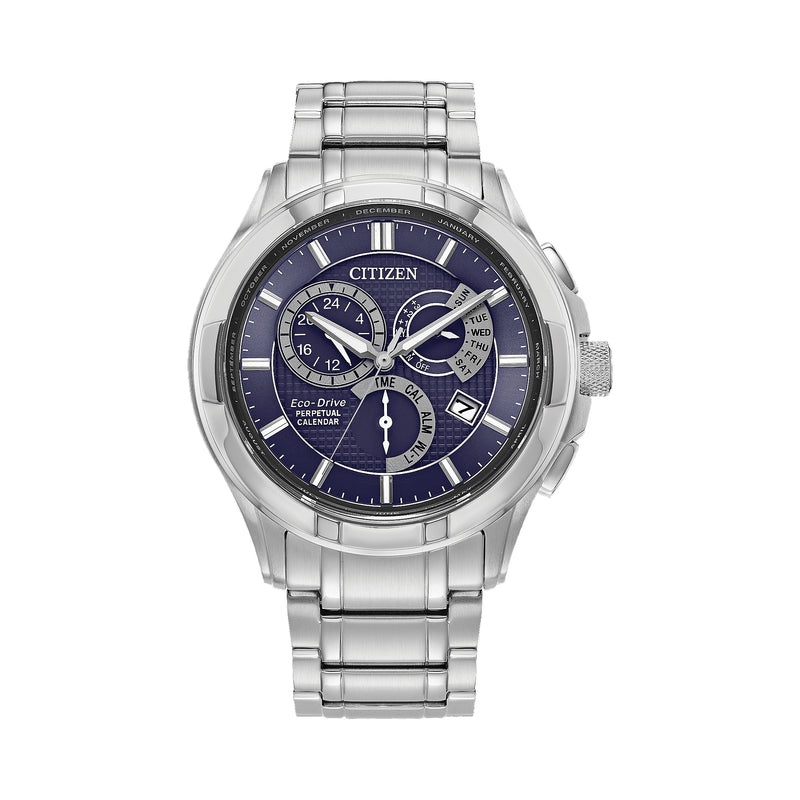 Gents Citizen Eco-Drive Classic 8700 Navy Dial on Stainless Steel Bracelet