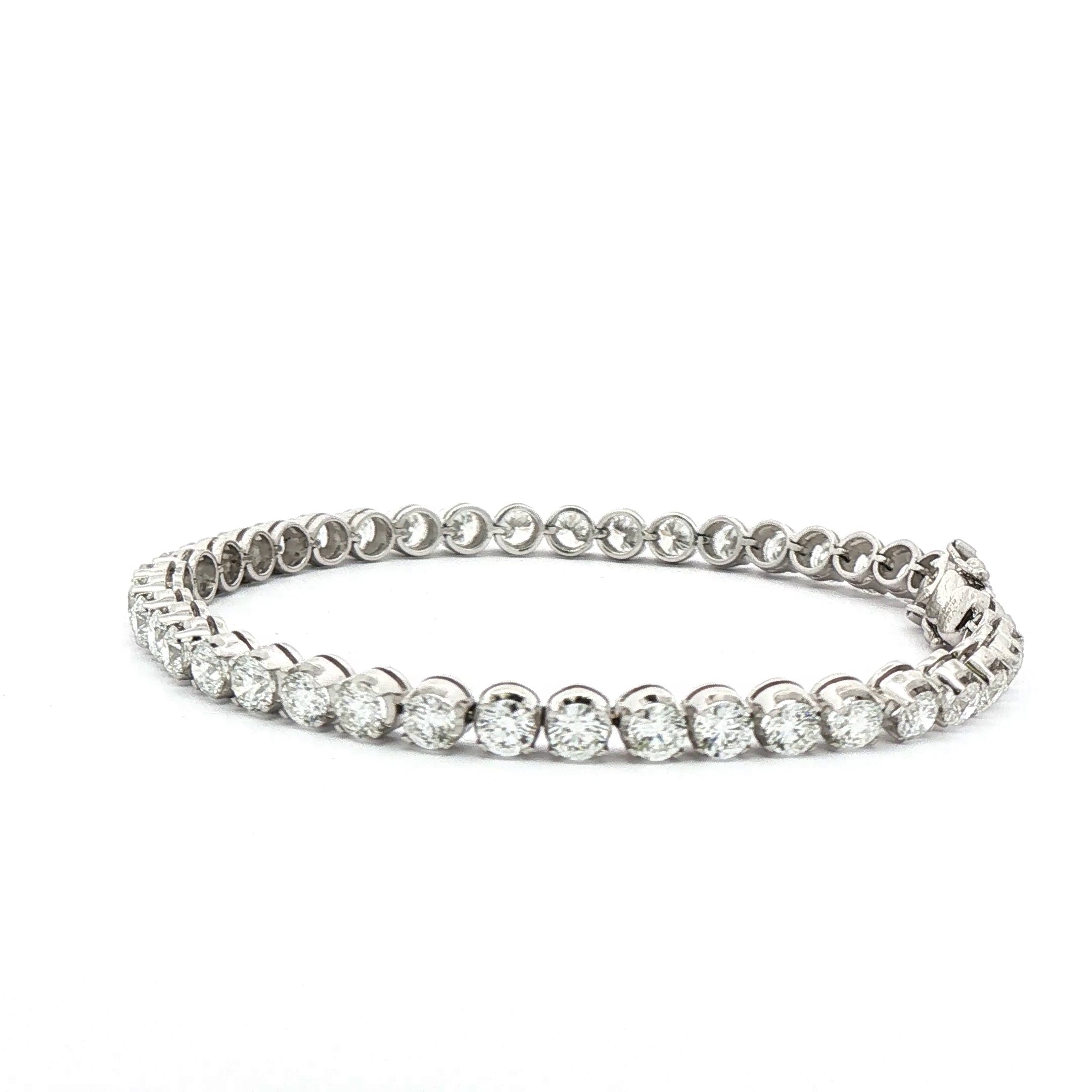 8.00ct F VS Heinz Mayer Natural Line Diamond Barcelet set in 18ct White Gold