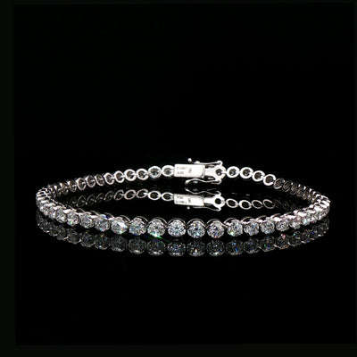 Heinz Mayer 4ct 18ct White Gold & Natural Diamond Tennis Bracelet