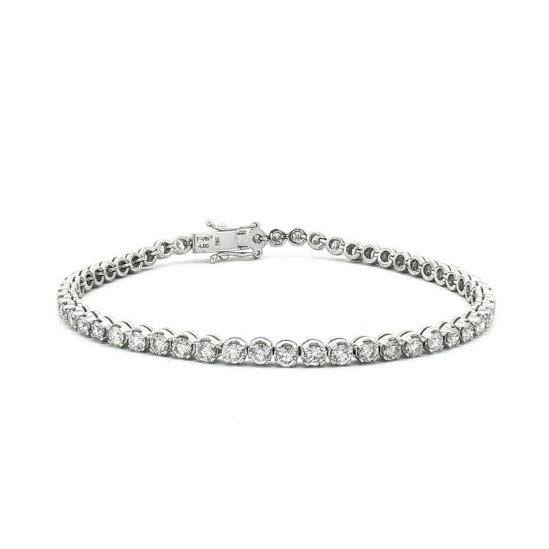 Heinz Mayer 4ct 18ct White Gold & Natural Diamond Tennis Bracelet