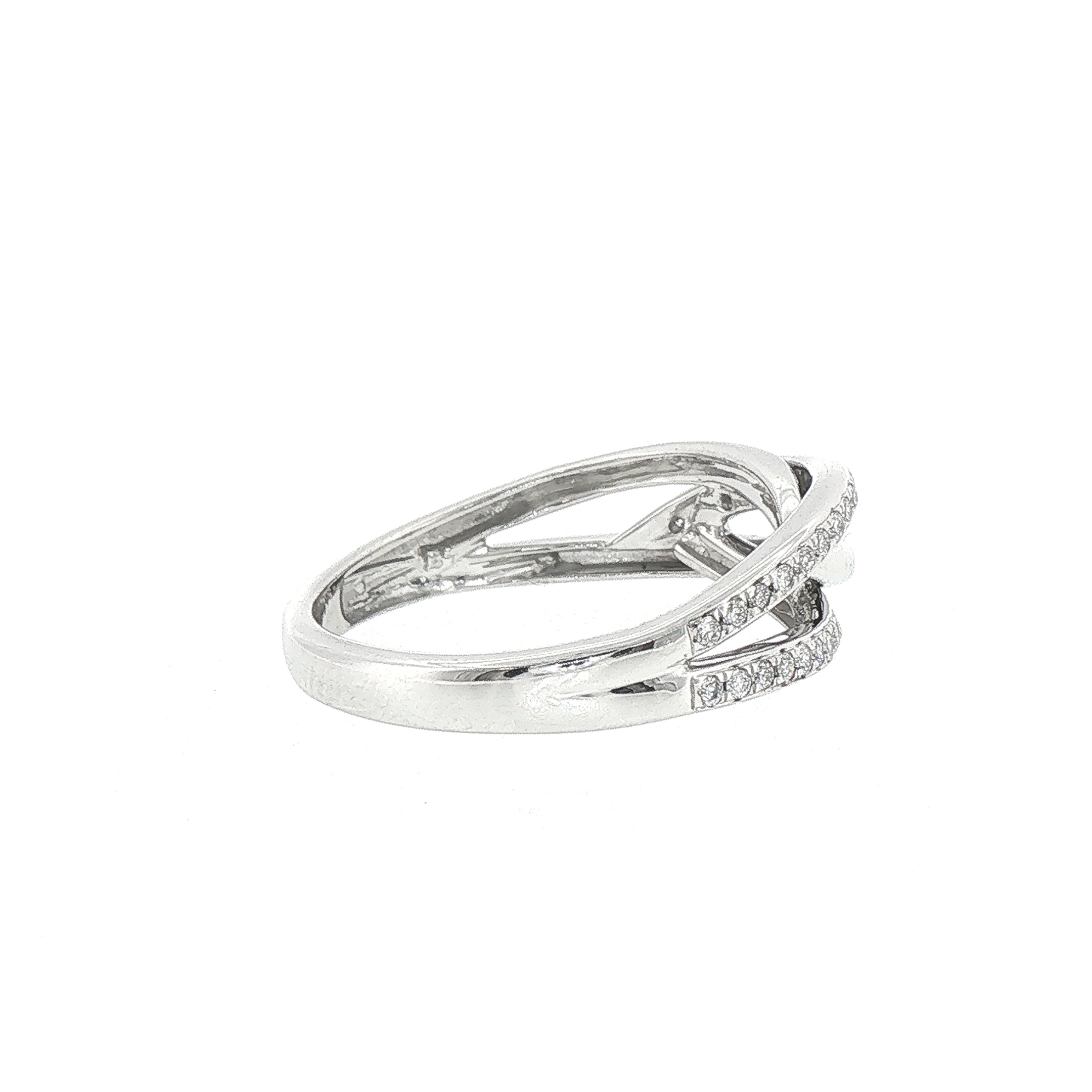 9ct White Gold 0.13ct Diamond Set Dress Ring