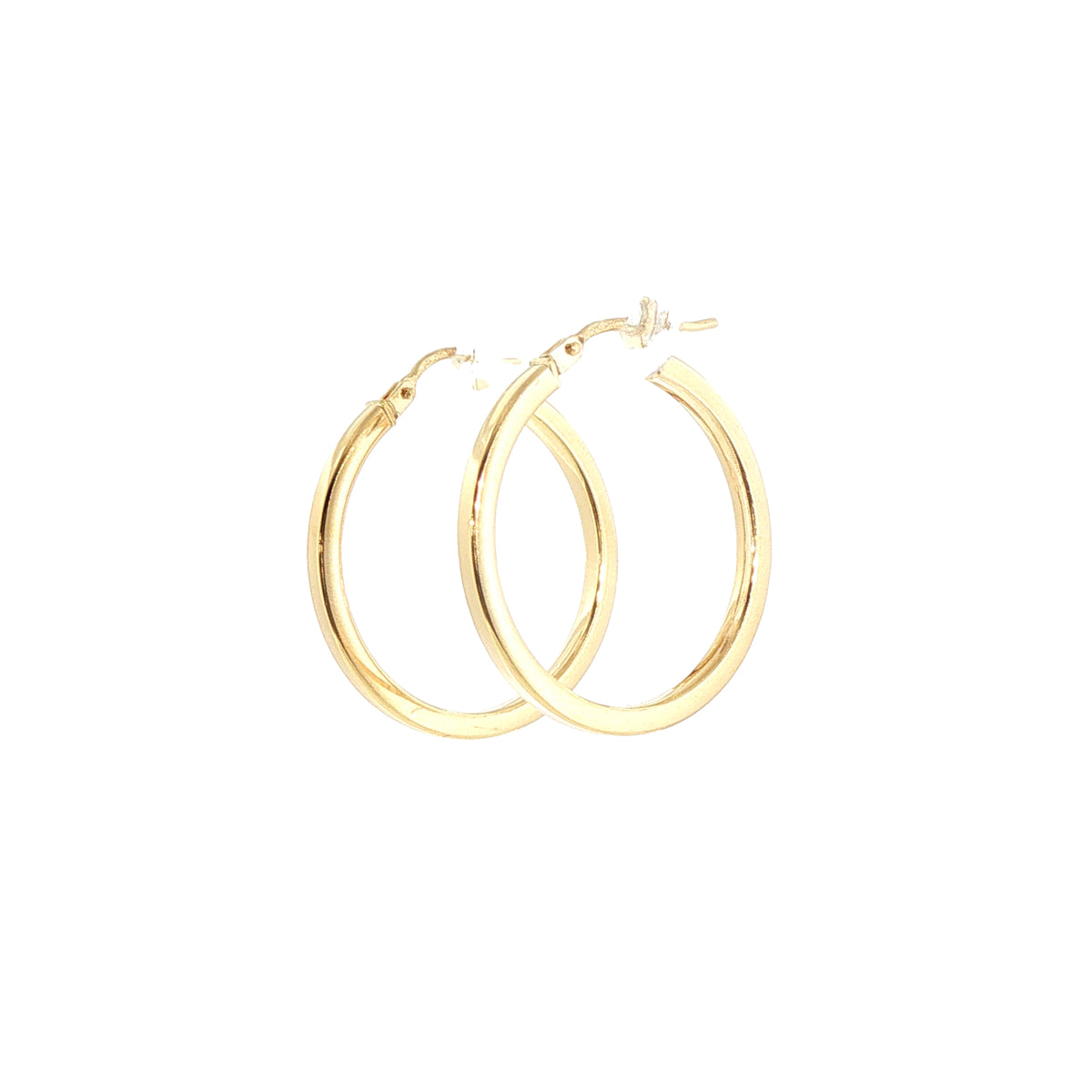 Round Classic Hoop Earrings in 9ct Yellow Gold