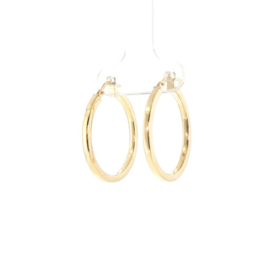 Round Classic Hoop Earrings in 9ct Yellow Gold