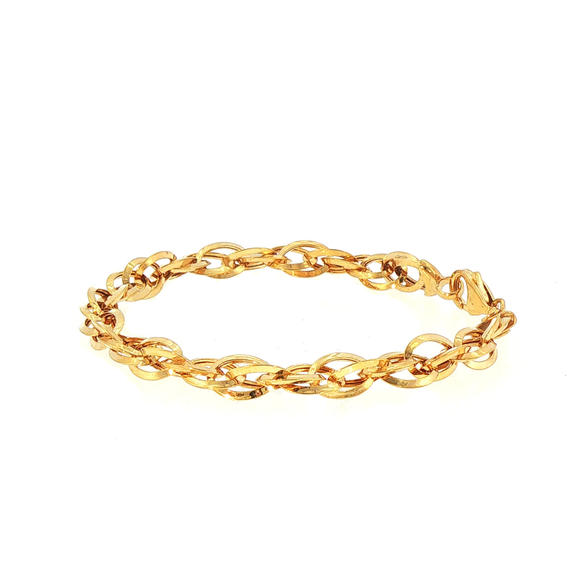 Ladies Bold Triangle Tube Bracelet 5.5g in 9ct Yellow Gold