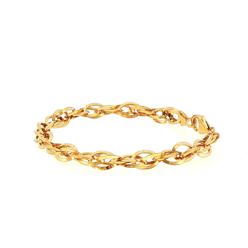 Ladies Bold Triangle Tube Bracelet 5.5g in 9ct Yellow Gold