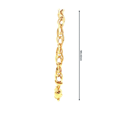 Ladies Bold Triangle Tube Bracelet 5.5g in 9ct Yellow Gold