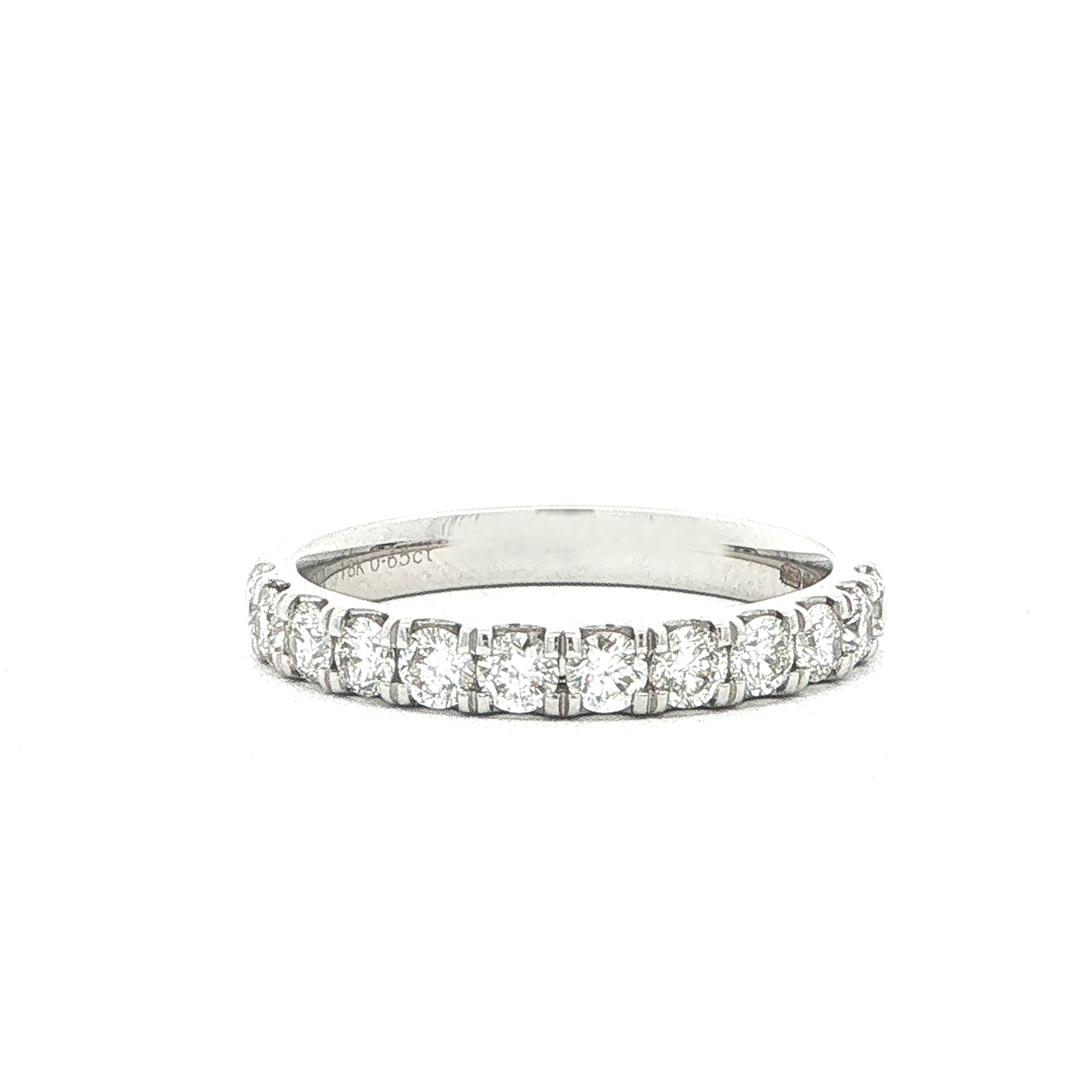 0.65ct Fvs Castell Set 18ct white gold diamond wedding band