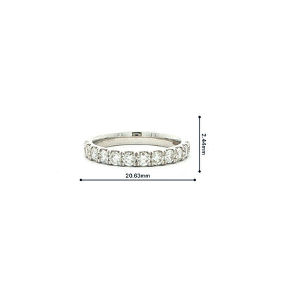 0.65ct Fvs Castell Set 18ct white gold diamond wedding band