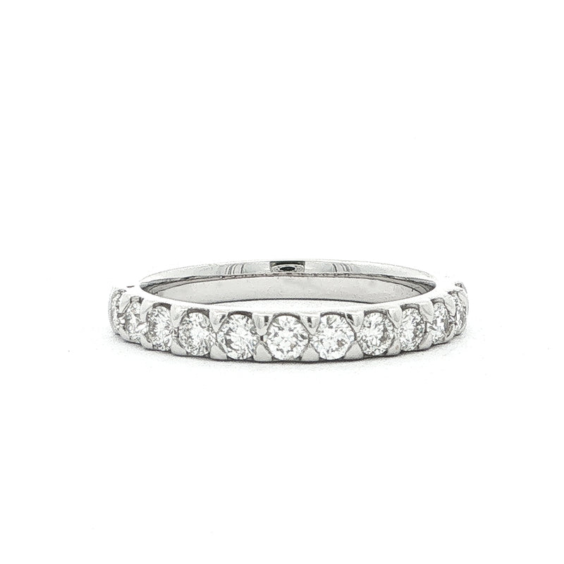 0.74ct F vs 18ct white gold Castelle Set diamond wedding band