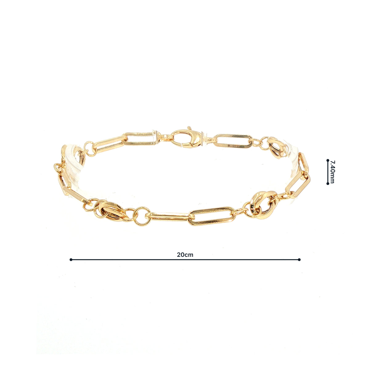 Knot Paper Link Bracelet in 9ct Yellow Gold