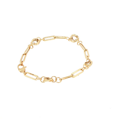 Knot Paper Link Bracelet in 9ct Yellow Gold