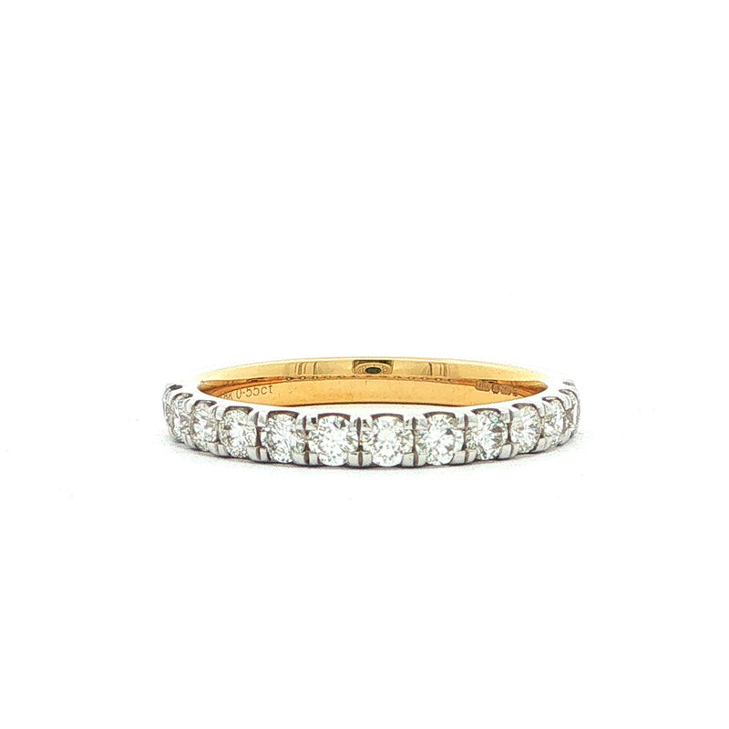Natural Diamond Wedding Band in 18ct Yellow Gold