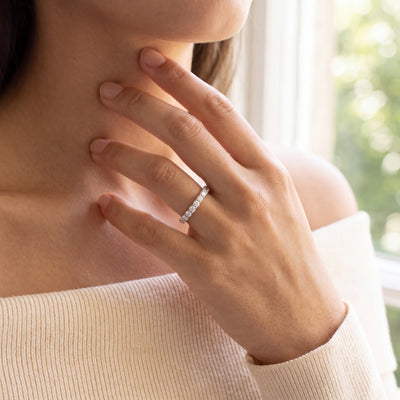 Natural Diamond Wedding Band in 18ct Yellow Gold