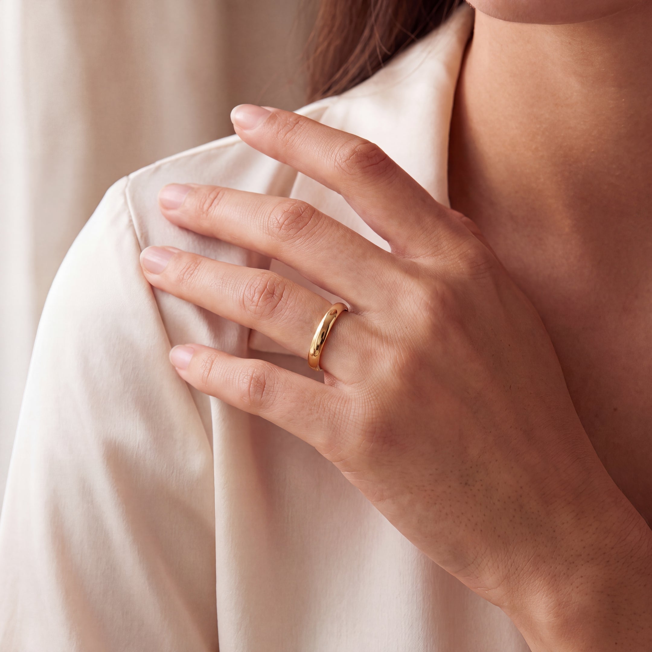 3mm Ladies Classic Plain Wedding Band In 18ct Yellow Gold