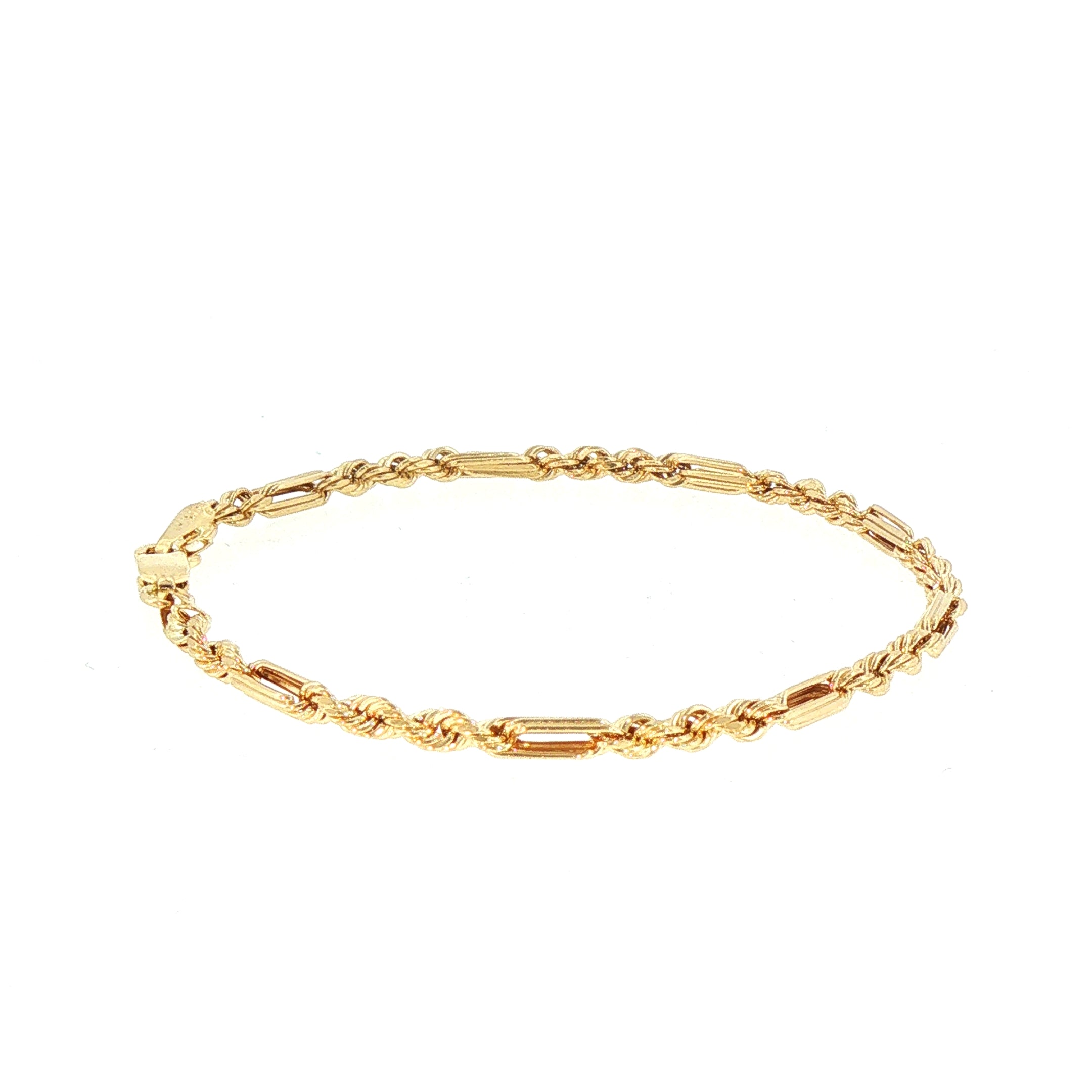 Fancy Rope Style Link Bracelet in 9ct Yellow Gold