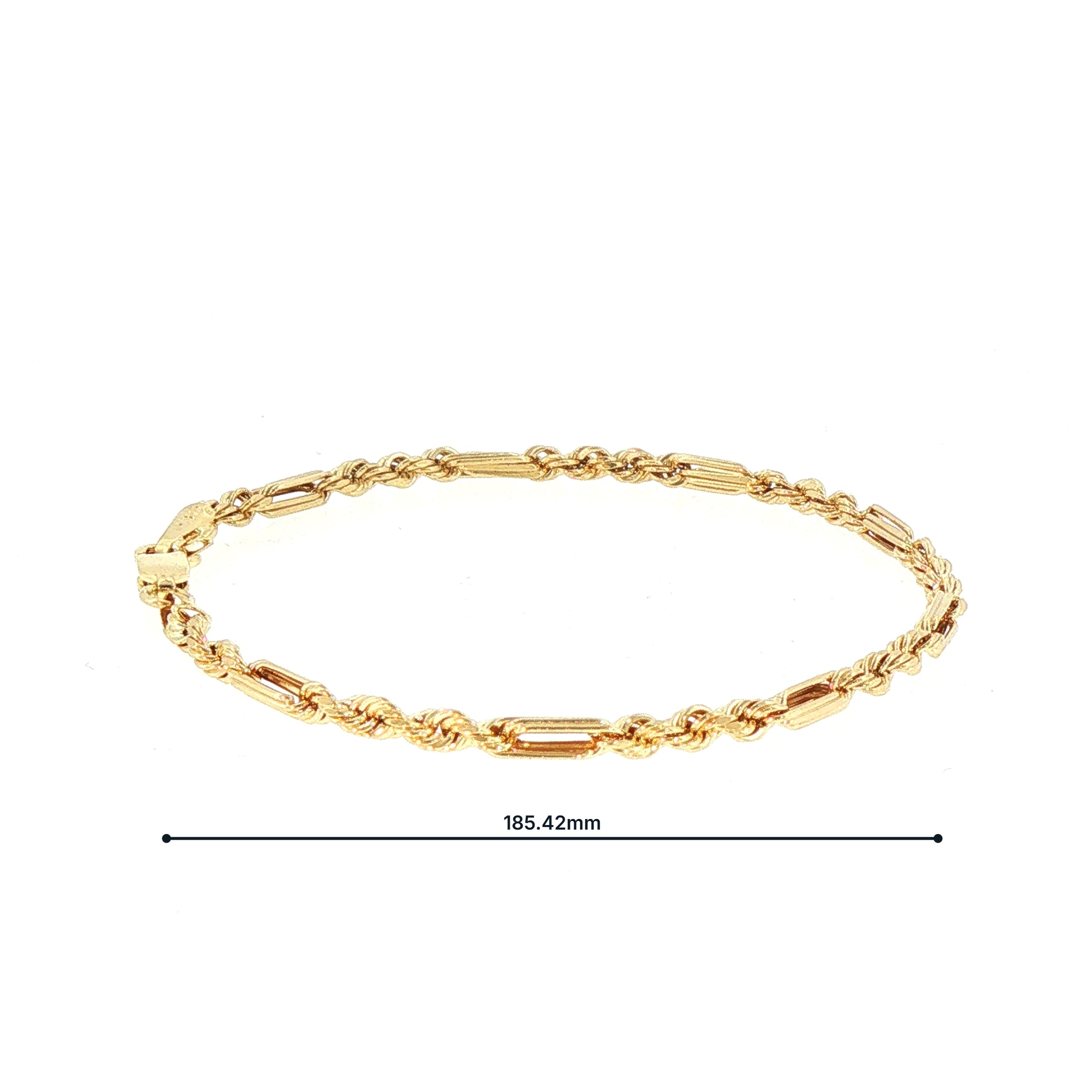 Fancy Rope Style Link Bracelet in 9ct Yellow Gold