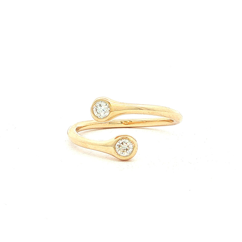 Natural Diamond Open Style Ring in 9ct Yellow Gold