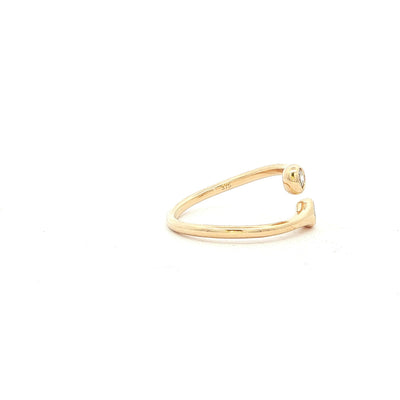 Natural Diamond Open Style Ring in 9ct Yellow Gold